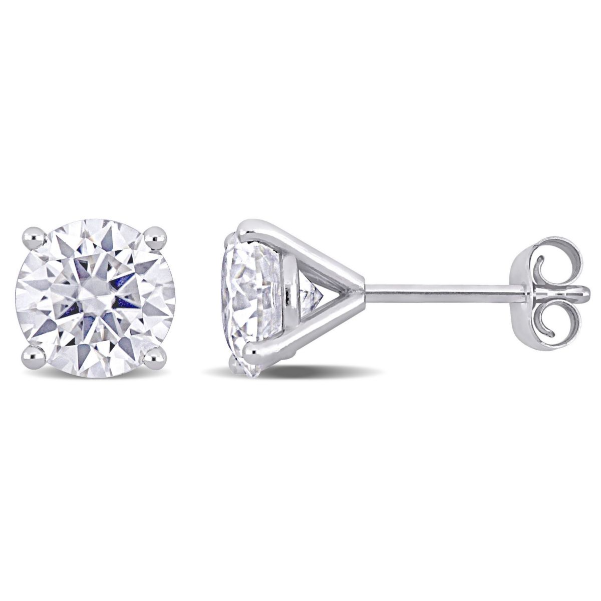 Lab Created 1.8 CT DEW Created Moissanite Solitaire Stud Earrings in 14k White Gold