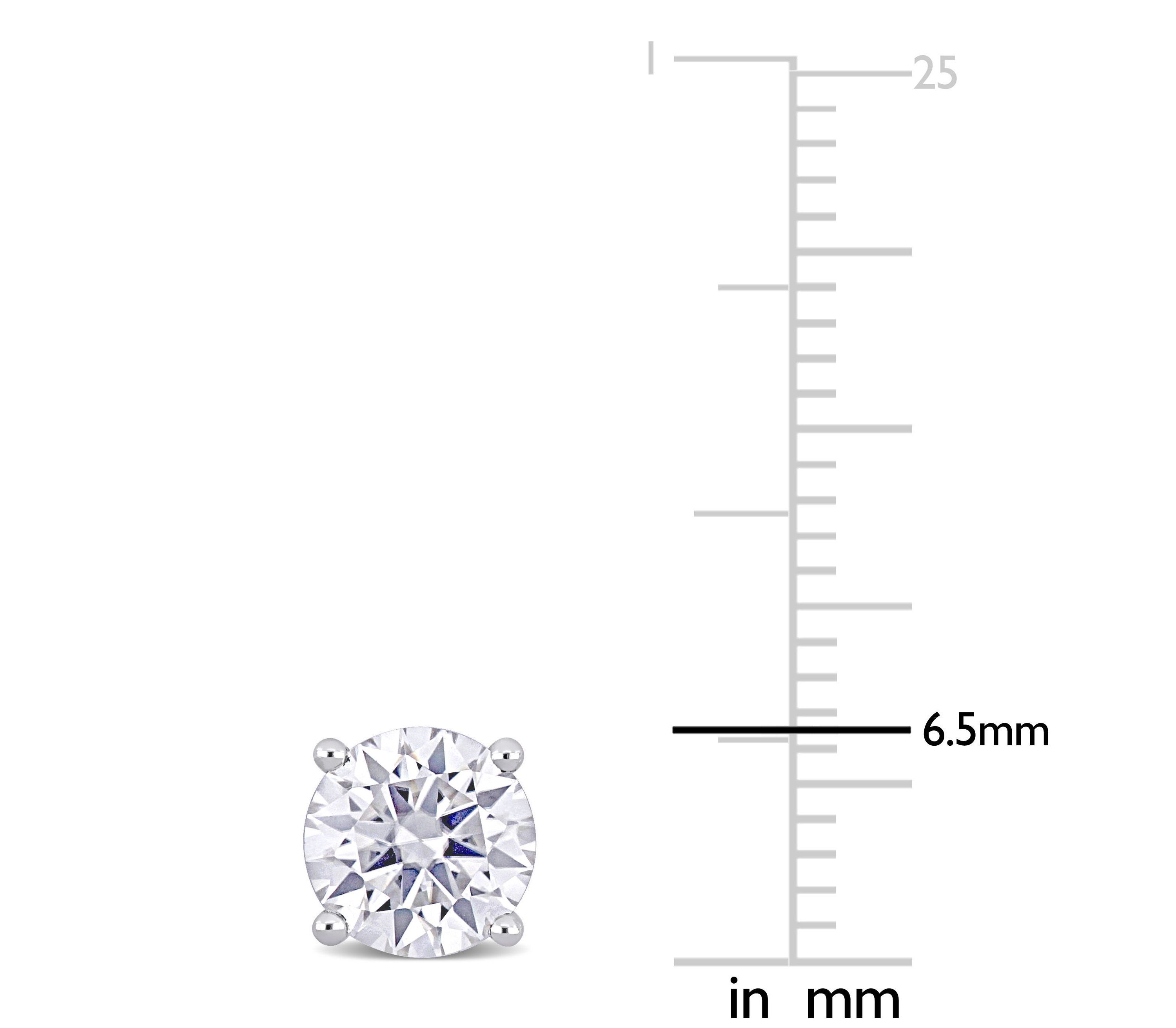 Lab Created 1.8 CT DEW Created Moissanite Solitaire Stud Earrings in 14k White Gold
