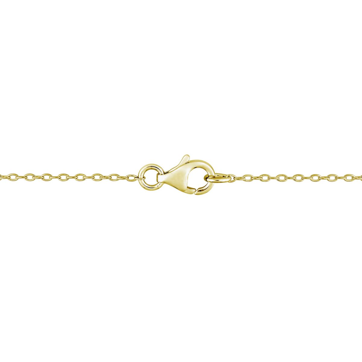 Lab Created 1.93 ct. t.g.w. Created White Sapphire Halo Necklace in Yellow Plated Sterling Silver