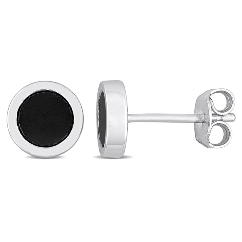 5/8 CT TGW Hematite Stud Earrings in Sterling Silver