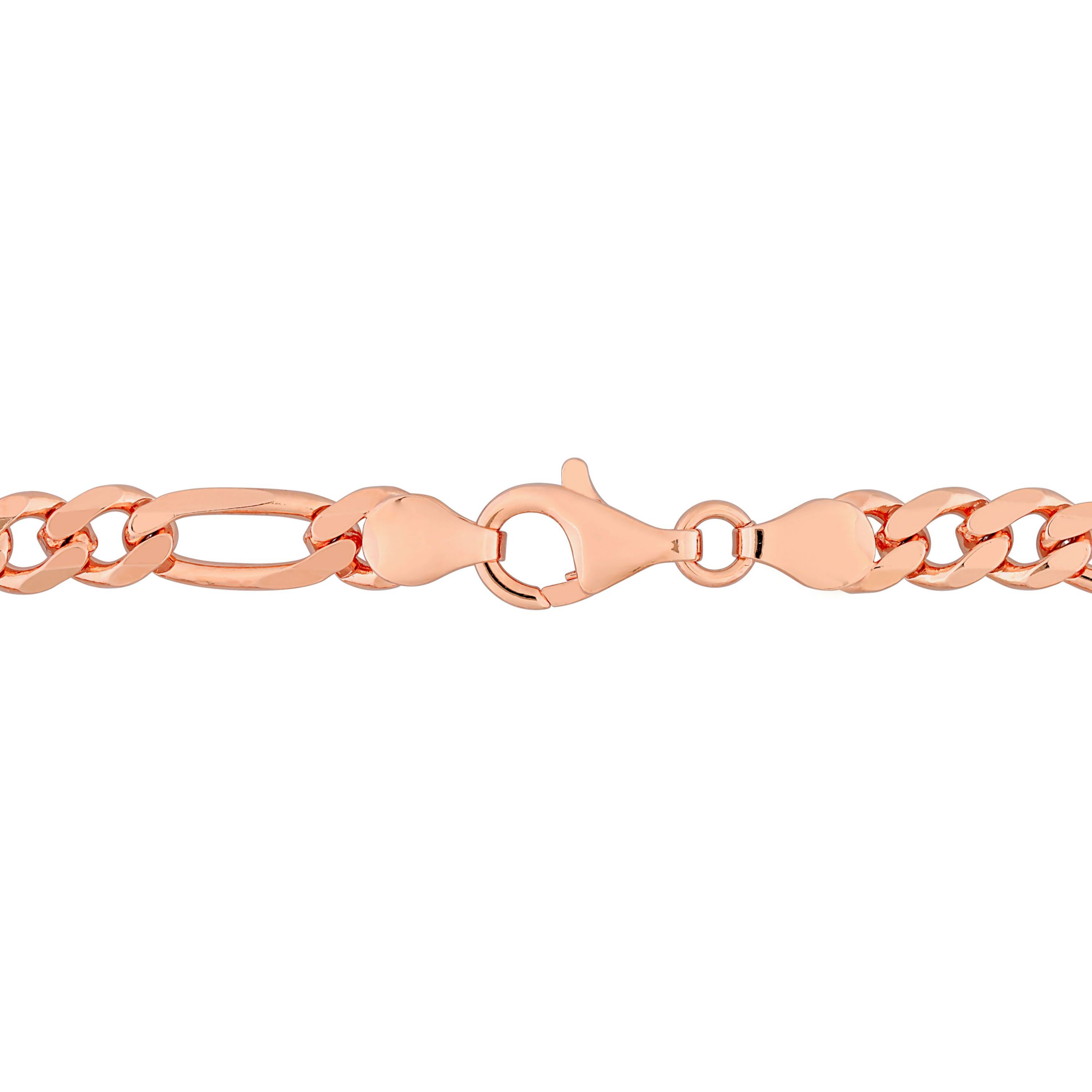 1.2 CT TGW Opal Birthstone Link Bracelet in Rose Plated Sterling Silver