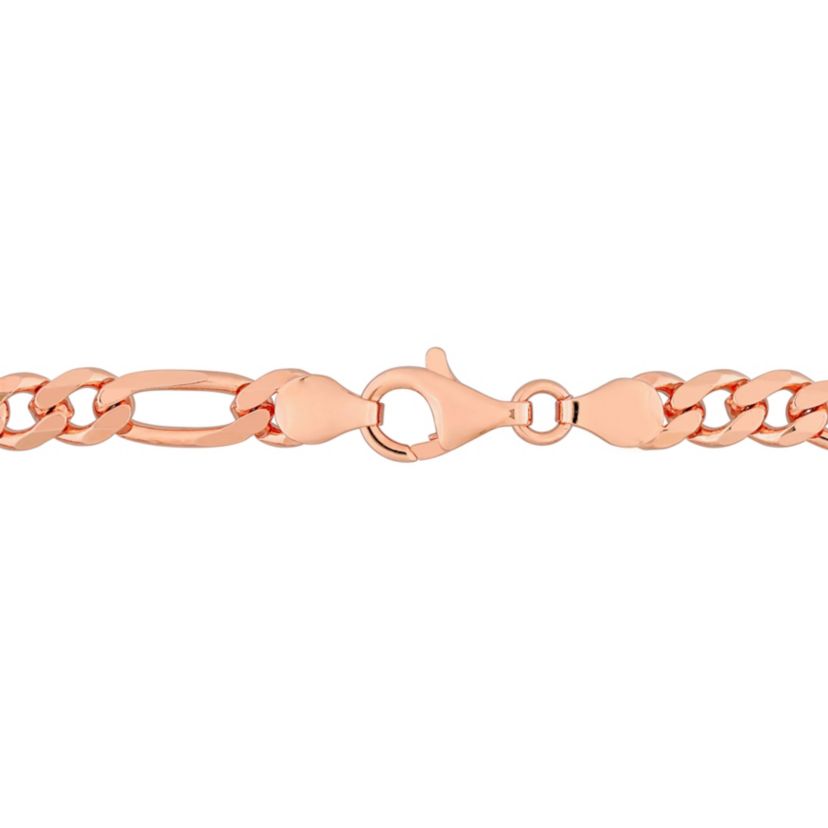 1.2 CT TGW Opal Birthstone Link Bracelet in Rose Plated Sterling Silver