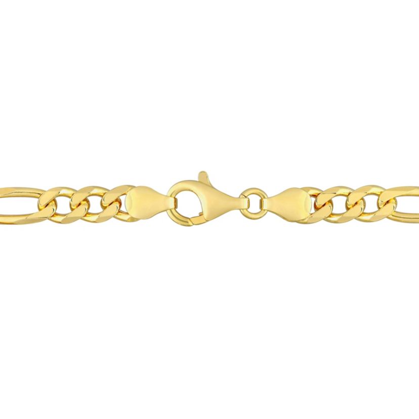 Lab Created 2.25 CT TGW Created Emerald Birthstone Link Bracelet in Yellow Plated Sterling Silver