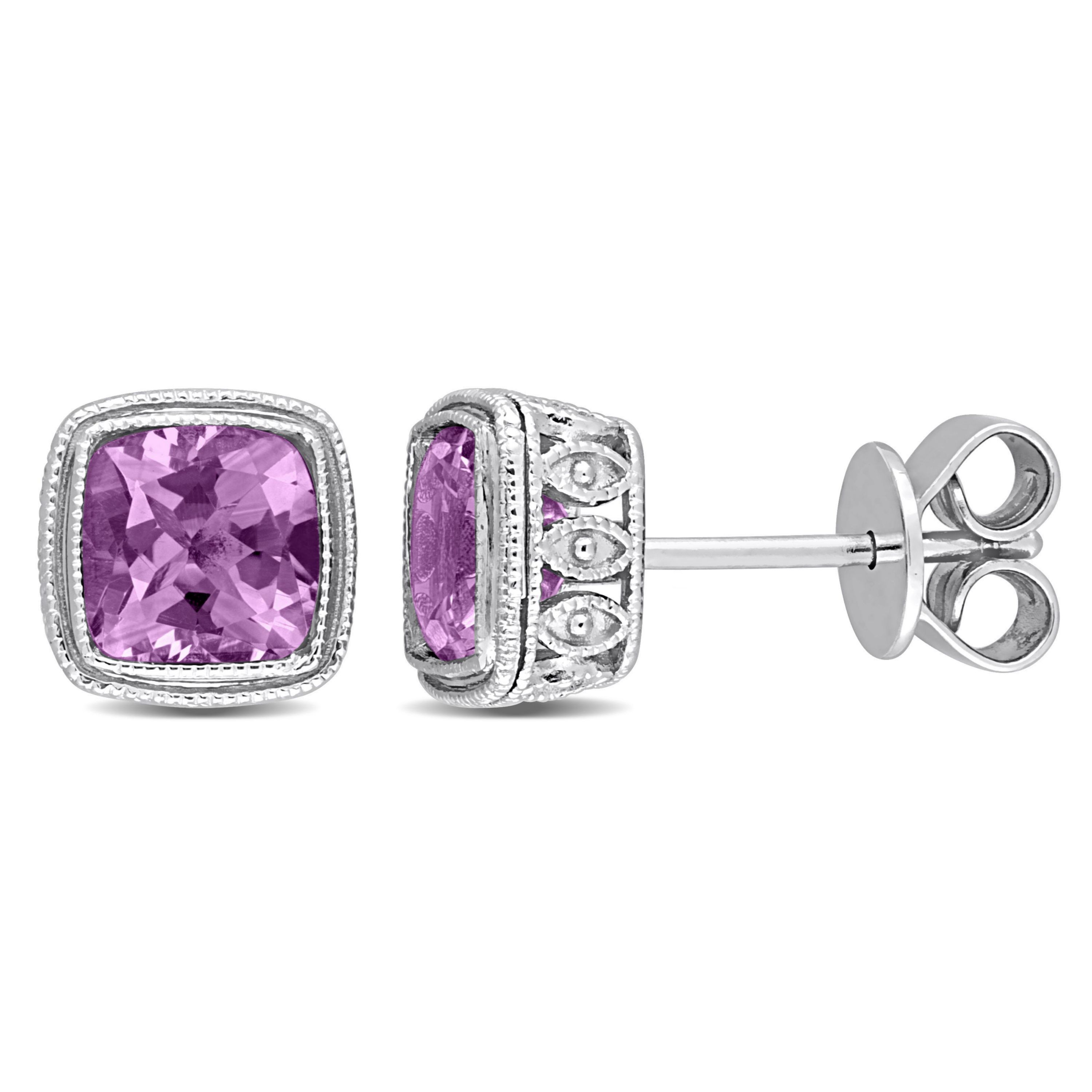 1.7 ct. t.g.w. Amethyst Stud Earrings in Sterling Silver