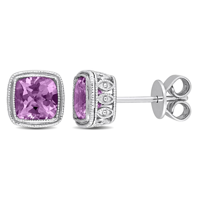 1.7 ct. t.g.w. Amethyst Stud Earrings in Sterling Silver