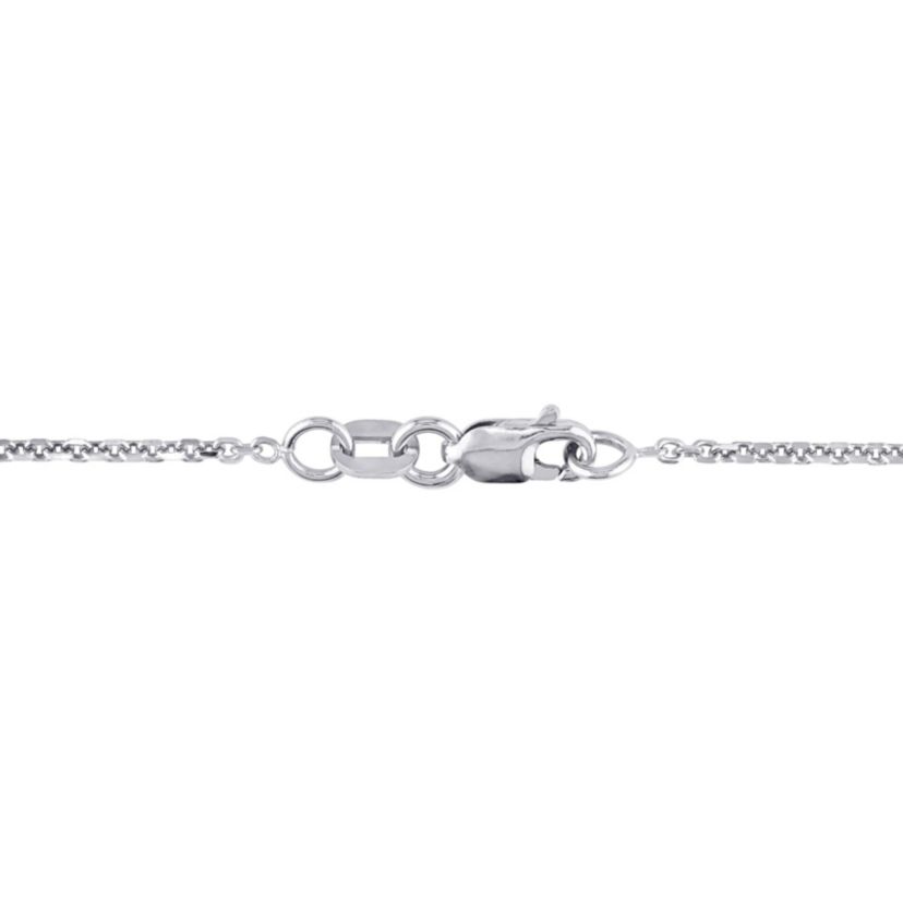 24.74 ct. t.g.w. Sky Blue Topaz and 1/7 ct. t.w. Diamond Halo Necklace in 14K White Gold