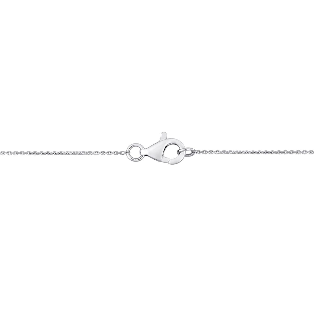 3/4 ct. t.g.w. Aquamarine and Diamond Accent Bow Necklace in 10K White Gold