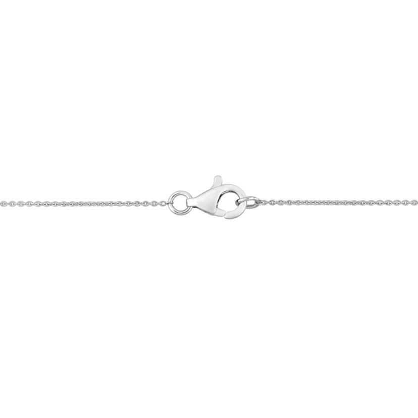 3/4 ct. t.g.w. Aquamarine and Diamond Accent Bow Necklace in 10K White Gold