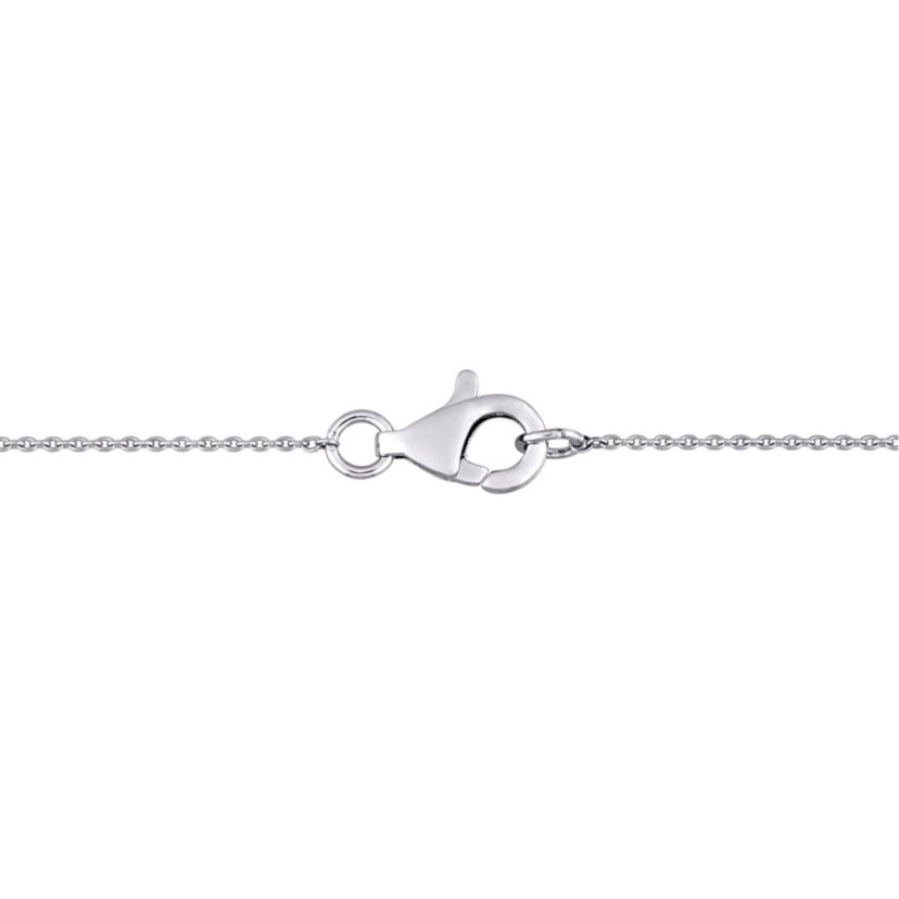 1 ct. t.g.w. London Blue Topaz and Diamond Accent Necklace in 10K White Gold