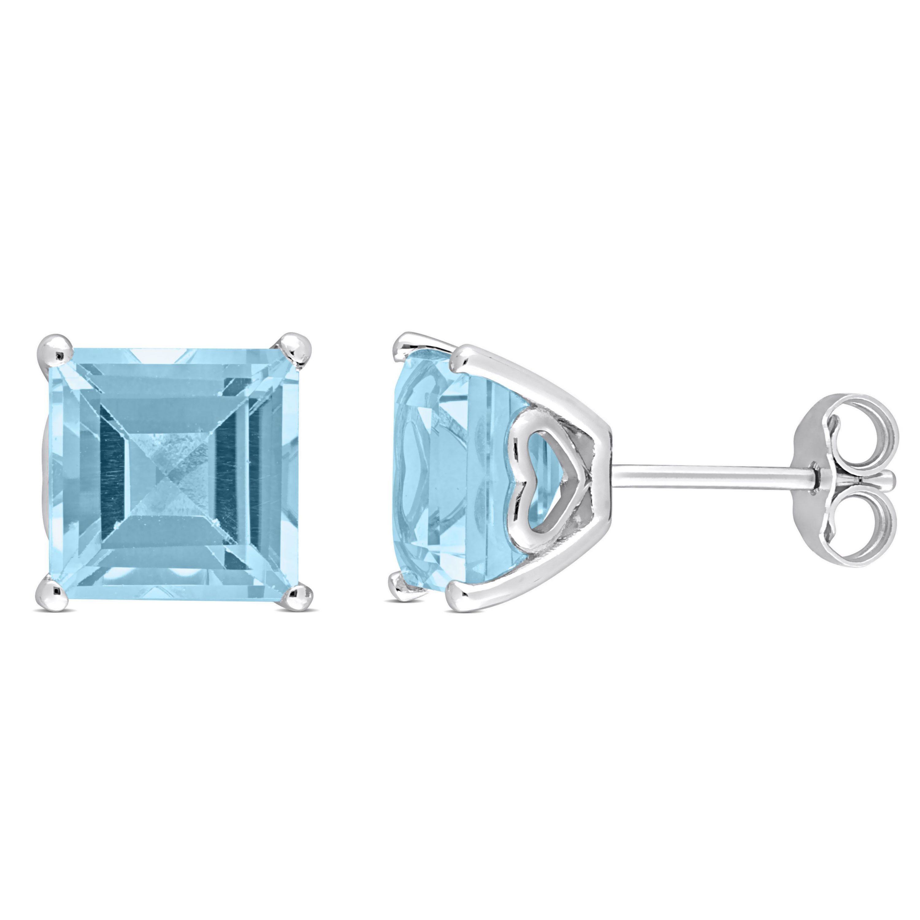 6 CT TGW Blue Topaz - Sky Earrings Silver