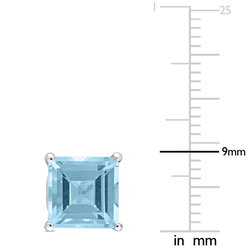 6 CT TGW Blue Topaz - Sky Earrings Silver