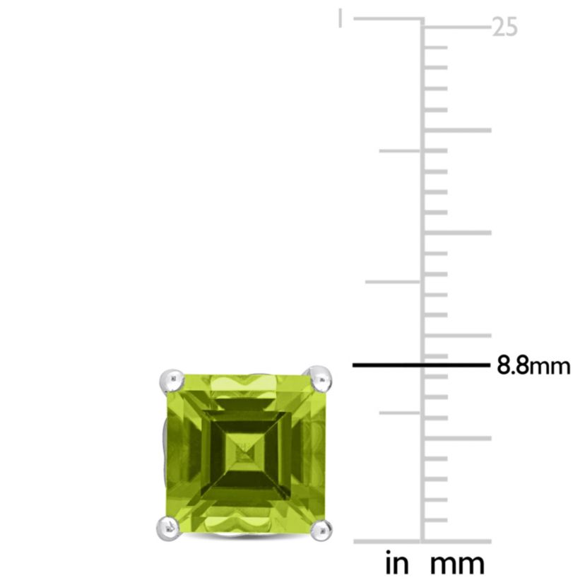 4.8 CT TGW Peridot Earrings Silver