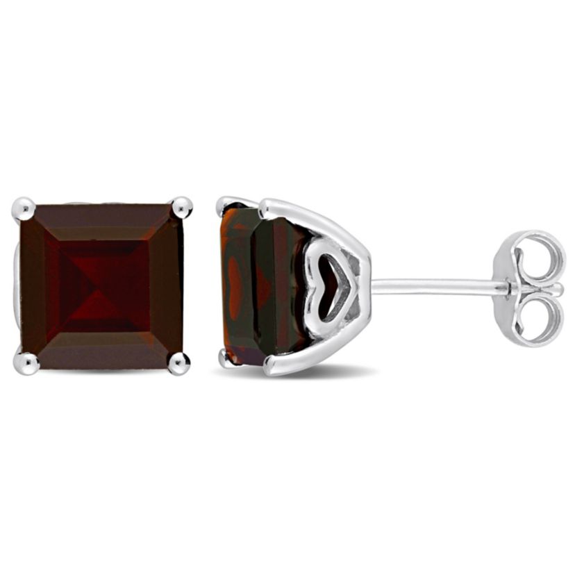 6.2 CT TGW Garnet Earrings Silver