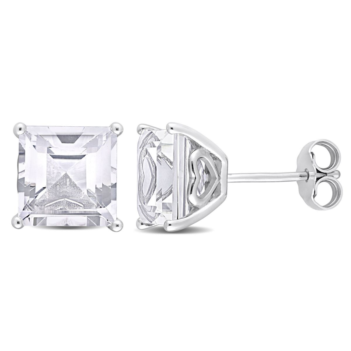 6 CT TGW White Topaz Earrings Silver