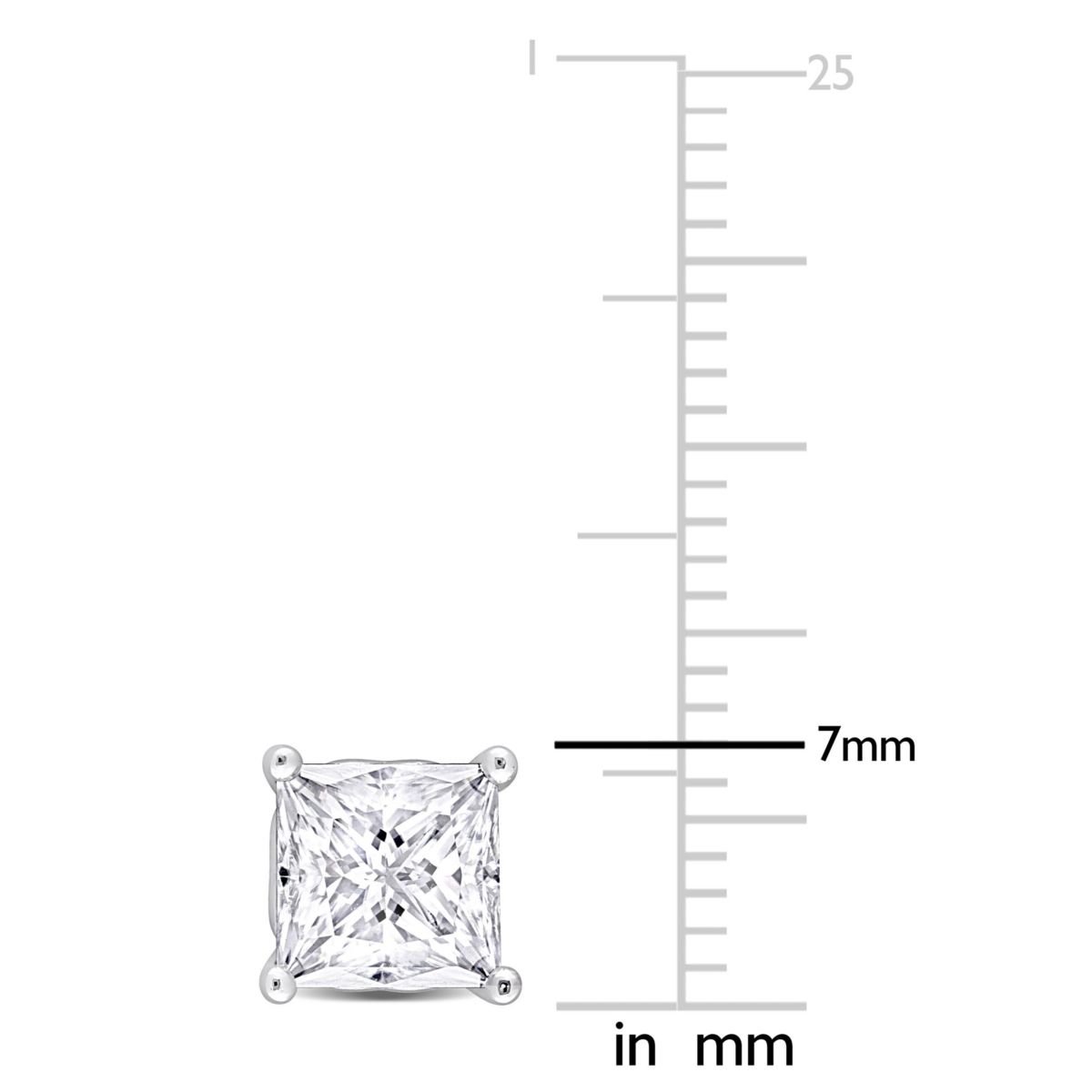 Lab Created 2.5 ct. t.g.w. Created Moissanite Stud Earrings in Sterling Silver