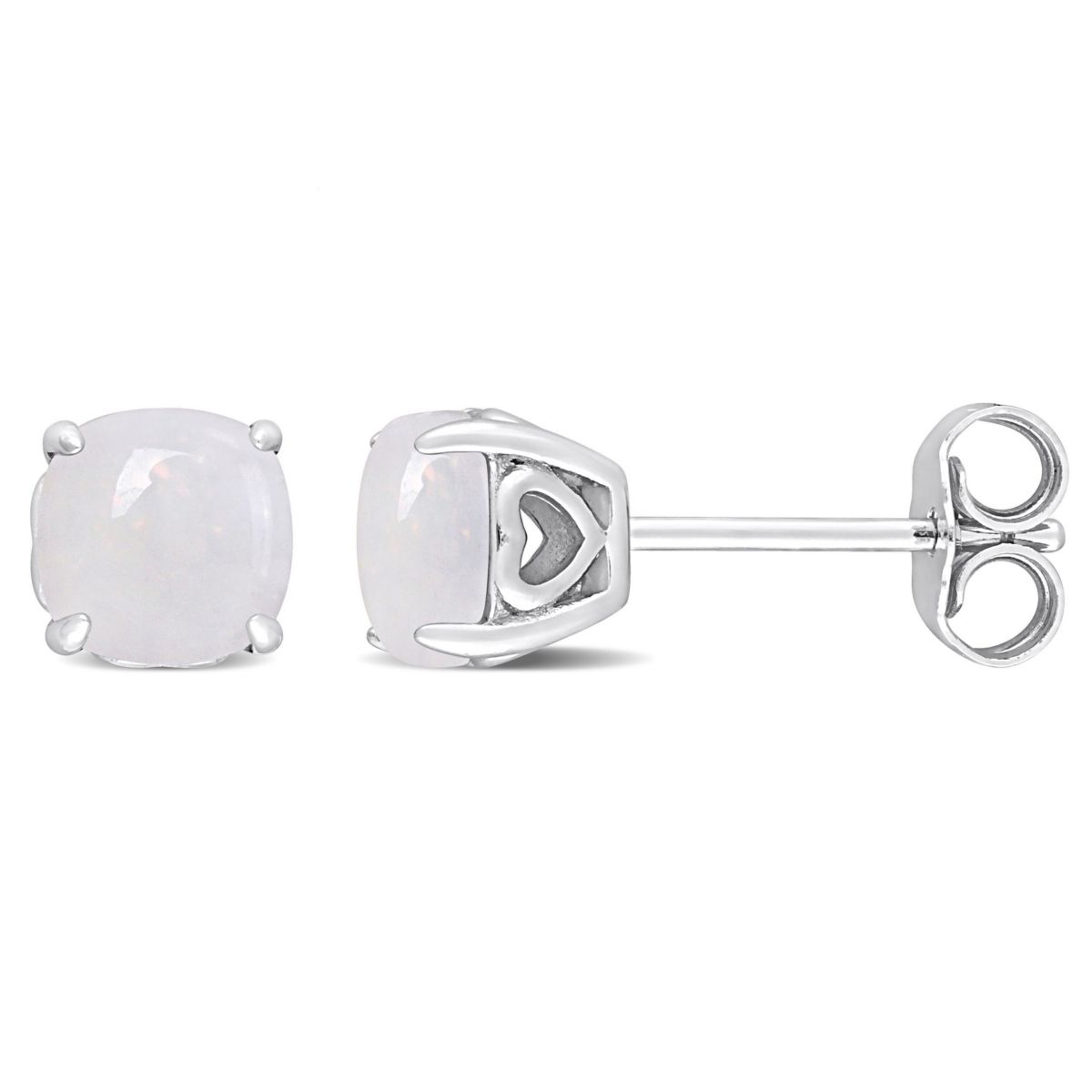 1.33 CT TGW Opal Post Earrings Silver