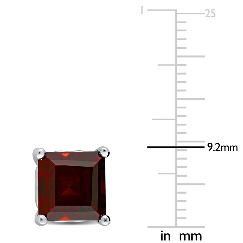 2.5 CT TGW Garnet Post Earrings Silver
