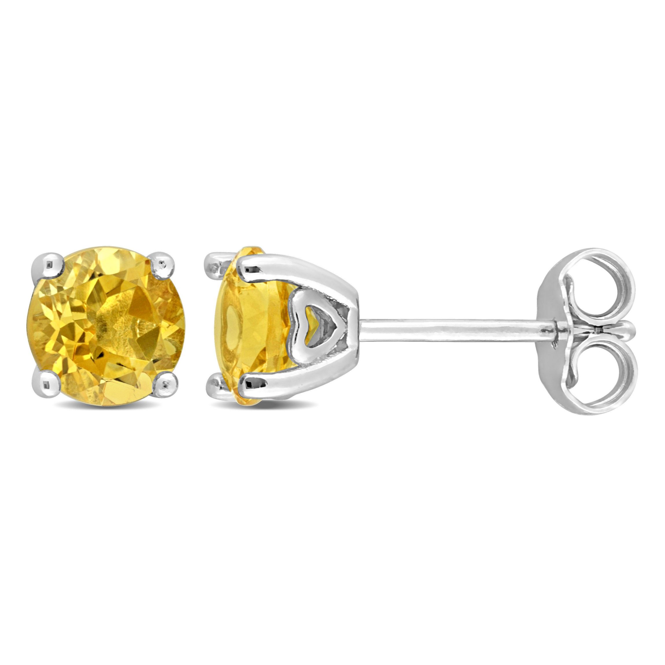 1.5 CT TGW Citrine Earrings in Sterling Silver