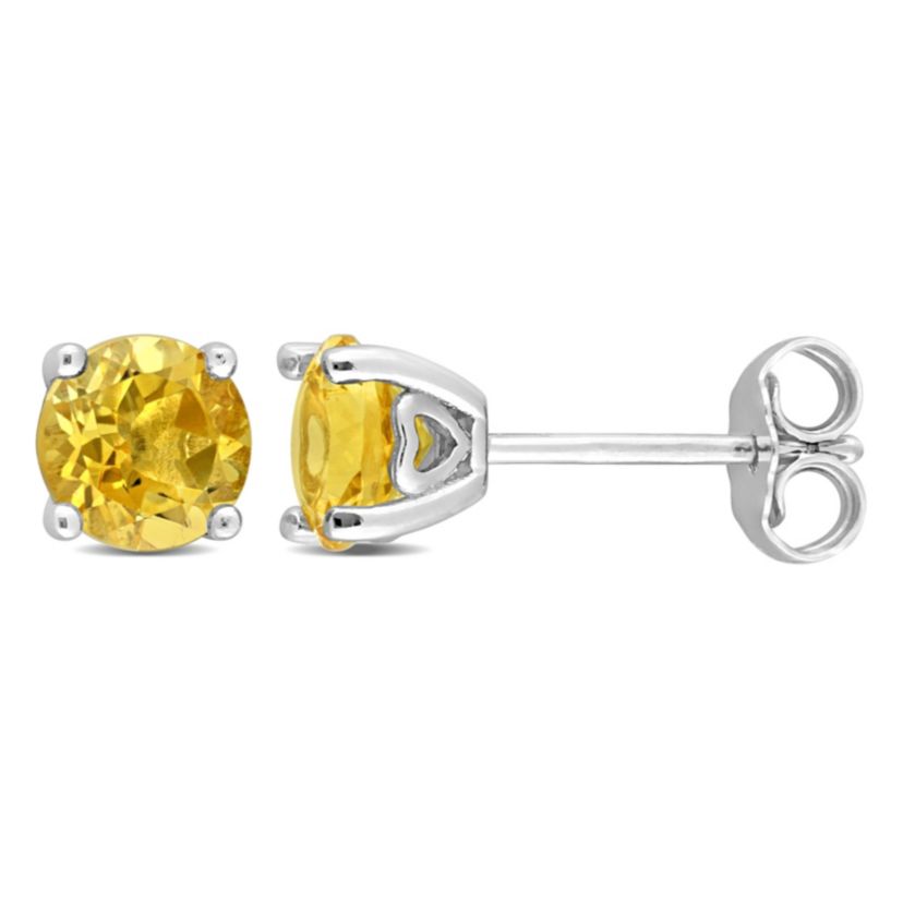 1.5 CT TGW Citrine Earrings in Sterling Silver