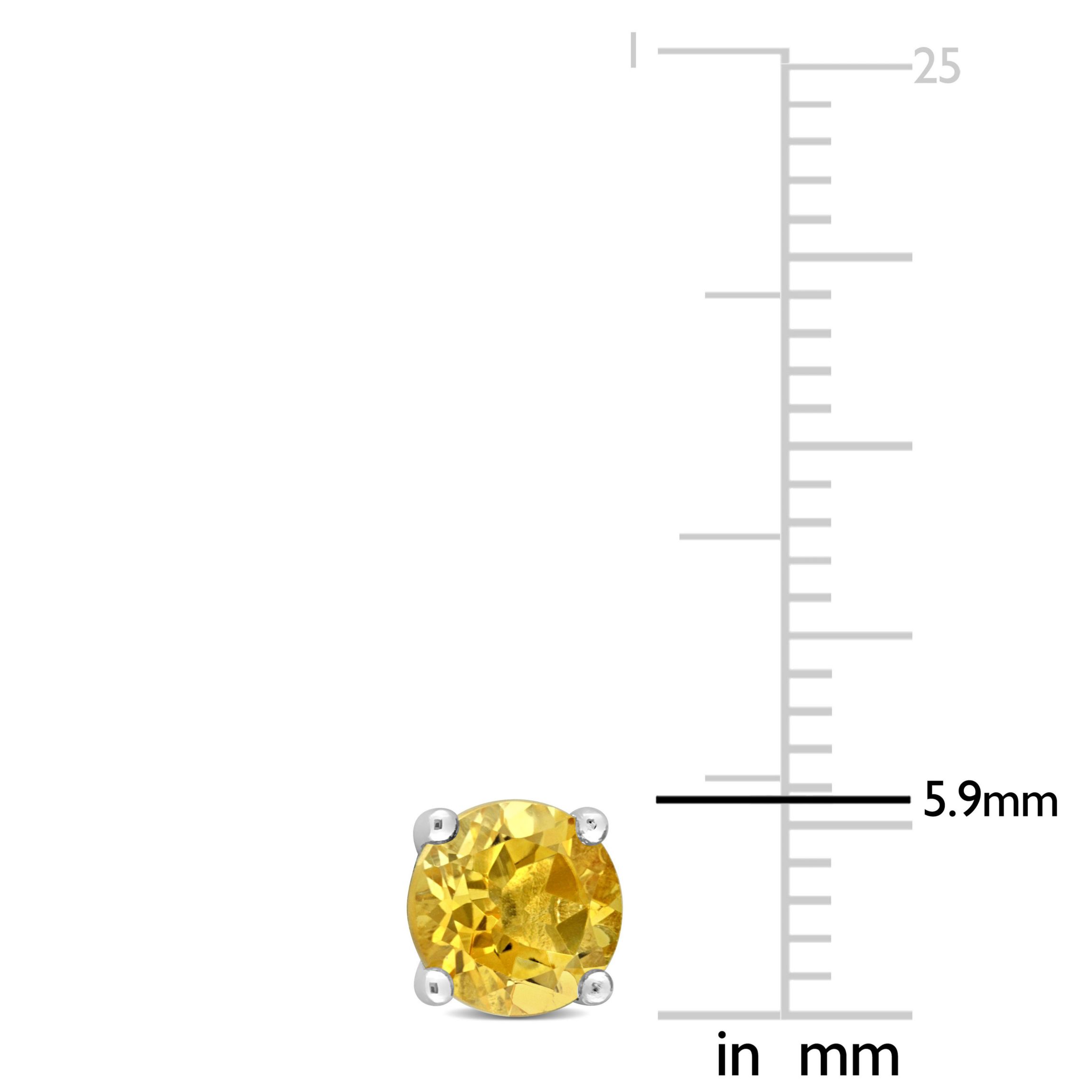 1.5 CT TGW Citrine Earrings in Sterling Silver