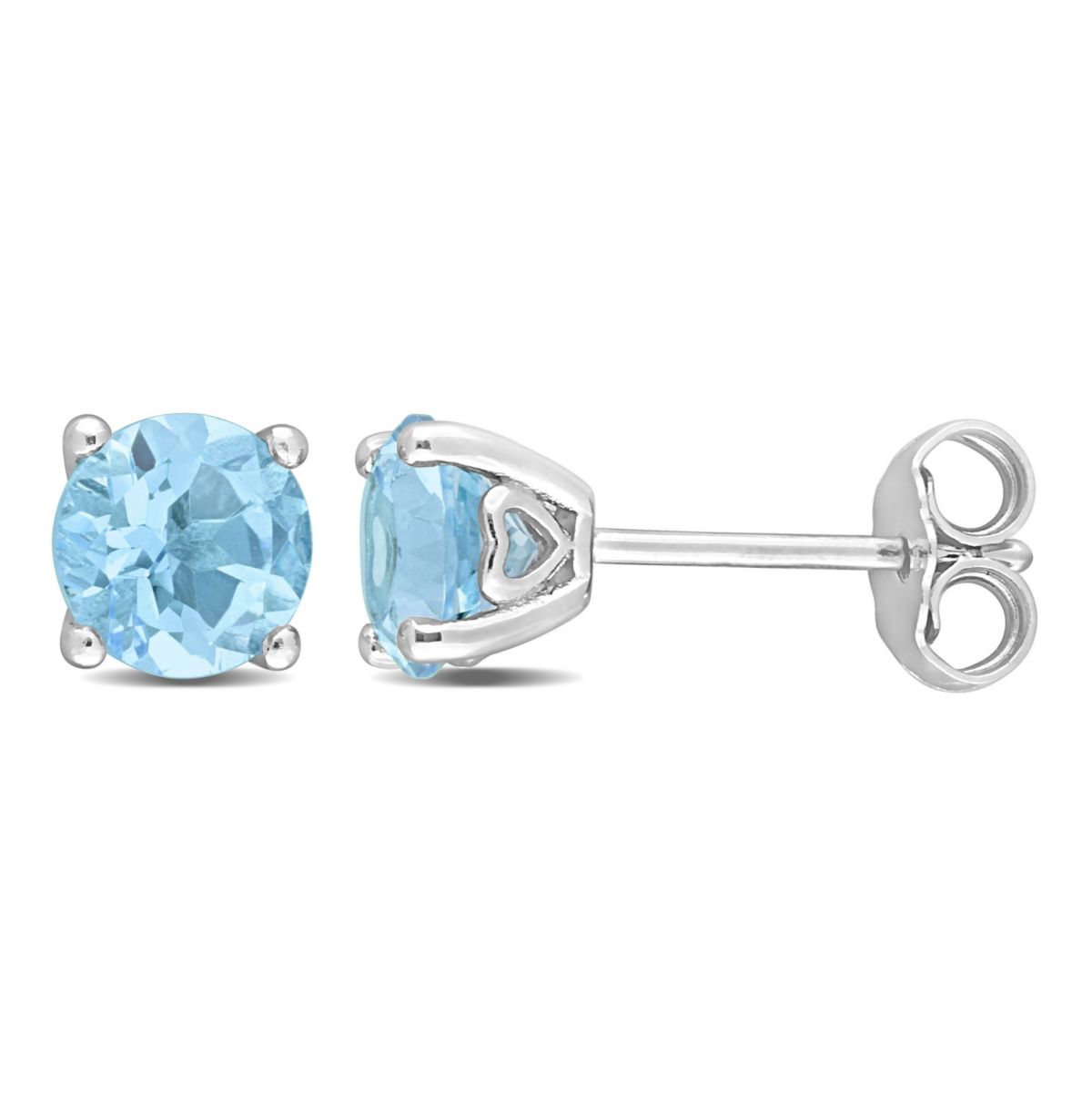 2 CT TGW Blue Topaz - Sky Earrings in Sterling Silver