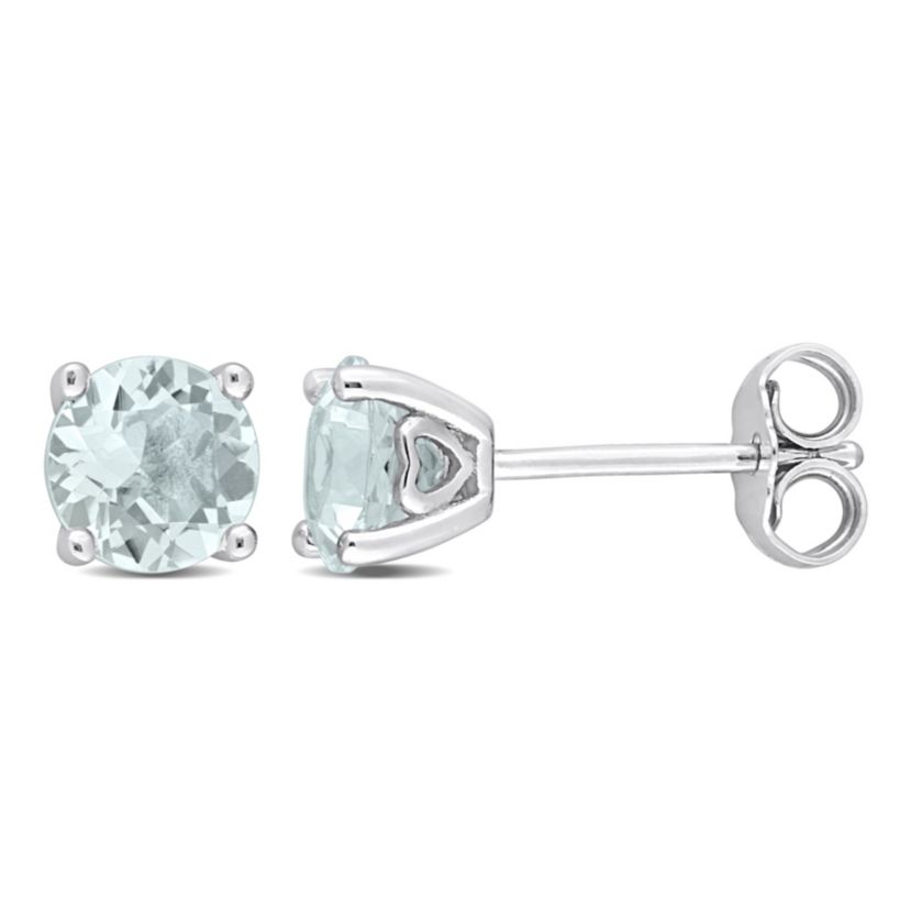 1.5 CT TGW Aquamarine Earrings in Sterling Silver