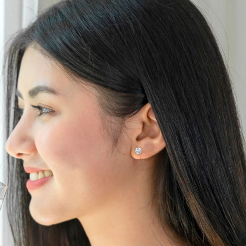 1.5 CT TGW Aquamarine Earrings in Sterling Silver