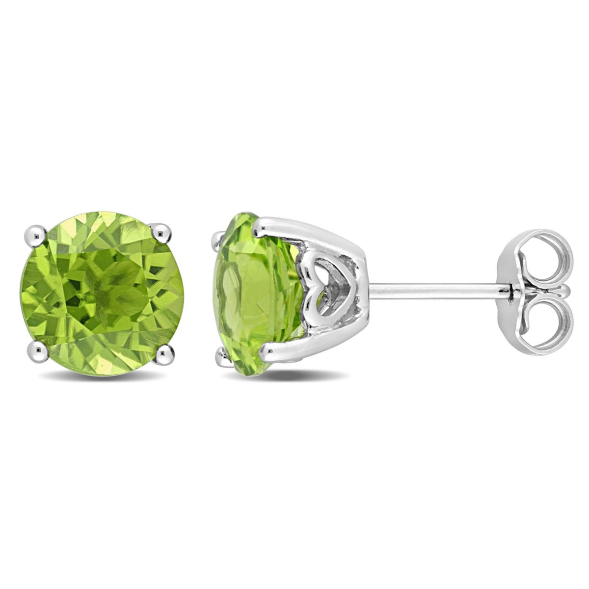 4 CT TGW Peridot Stud Earrings in Sterling Silver