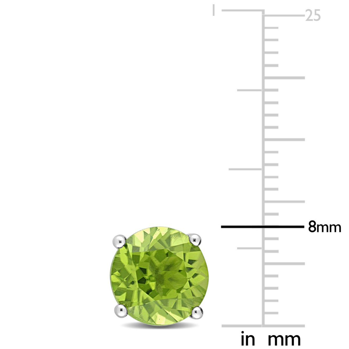 4 CT TGW Peridot Stud Earrings in Sterling Silver