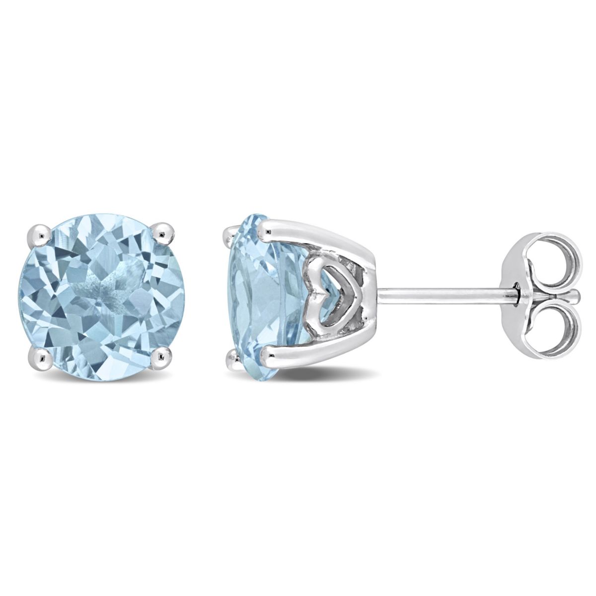 4.75 CT TGW Blue Topaz - Sky Post Earrings Silver