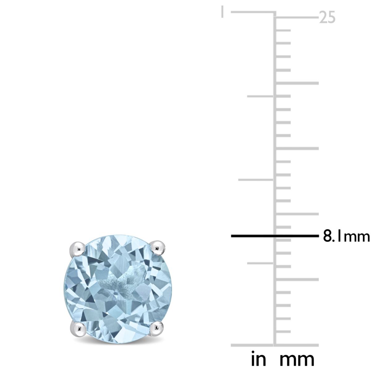 4.75 CT TGW Blue Topaz - Sky Post Earrings Silver