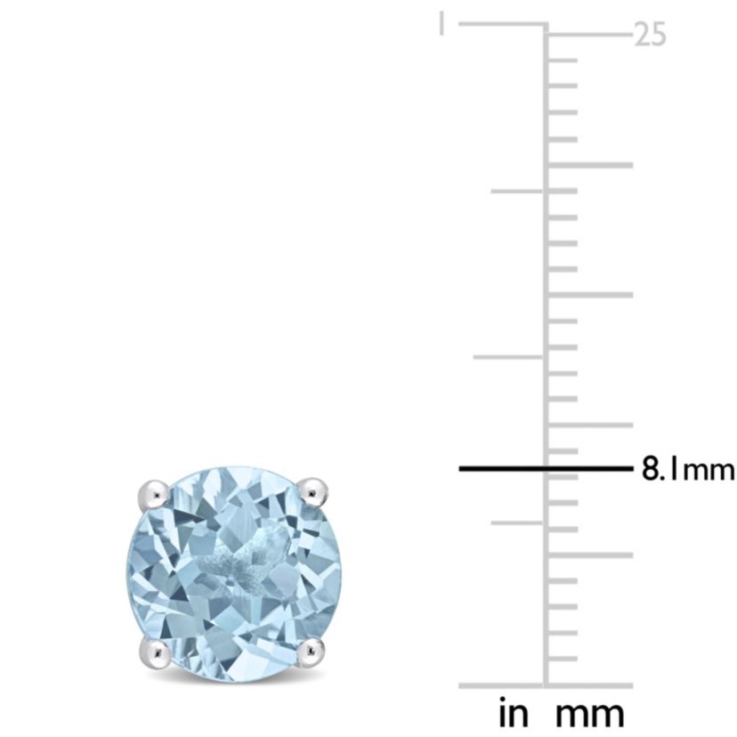 4.75 CT TGW Blue Topaz - Sky Post Earrings Silver