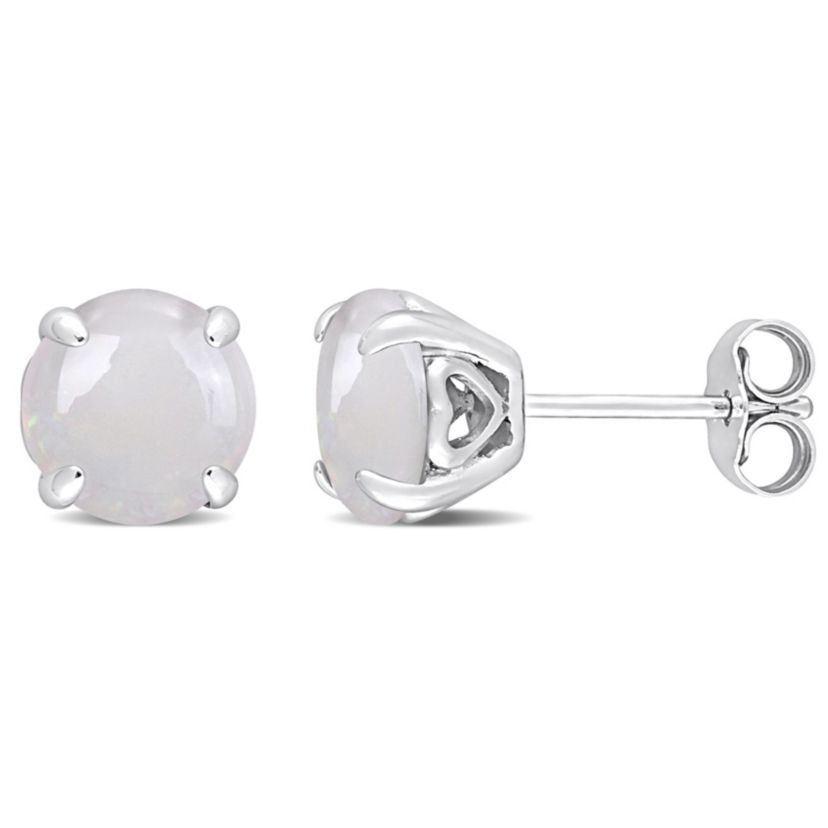 2.5 CT TGW Opal Post Earrings Silver