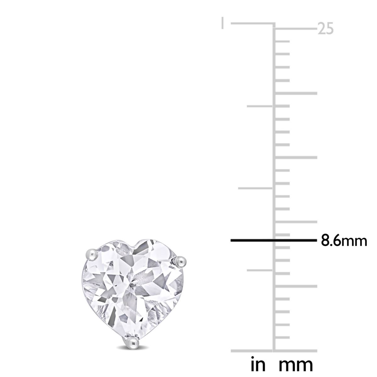 4.37 CT TGW White Topaz Post Earrings Silver