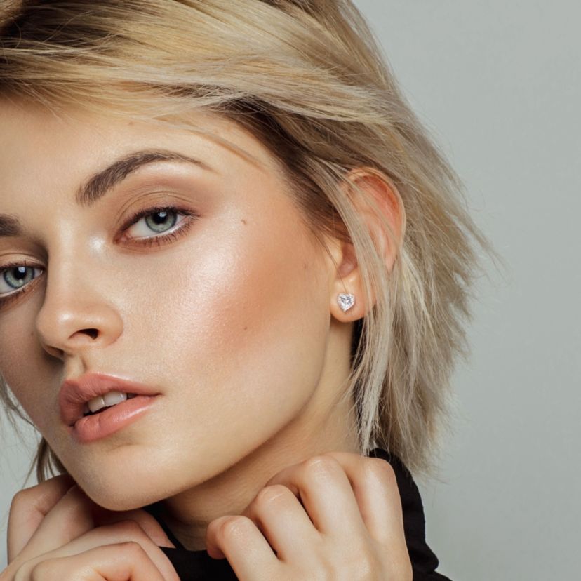 4.37 CT TGW White Topaz Post Earrings Silver