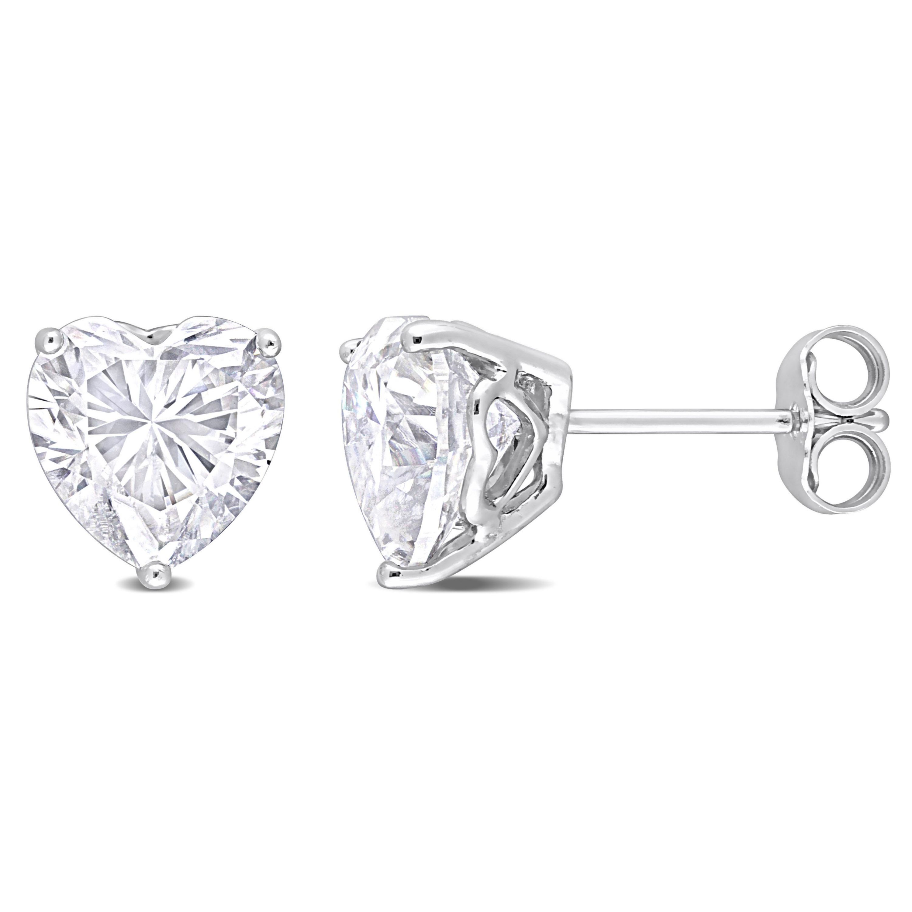 4 ct. t.g.w. Created Moissanite Stud Earrings in Sterling Silver