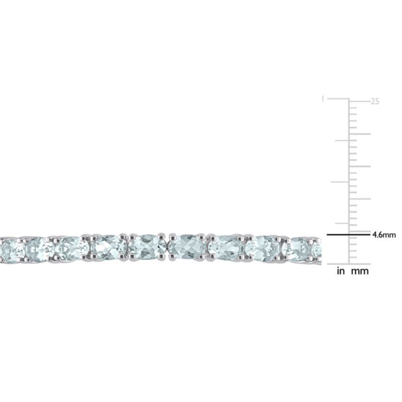 6.3 ct. t.g.w. Aquamarine Bangle in Sterling Silver
