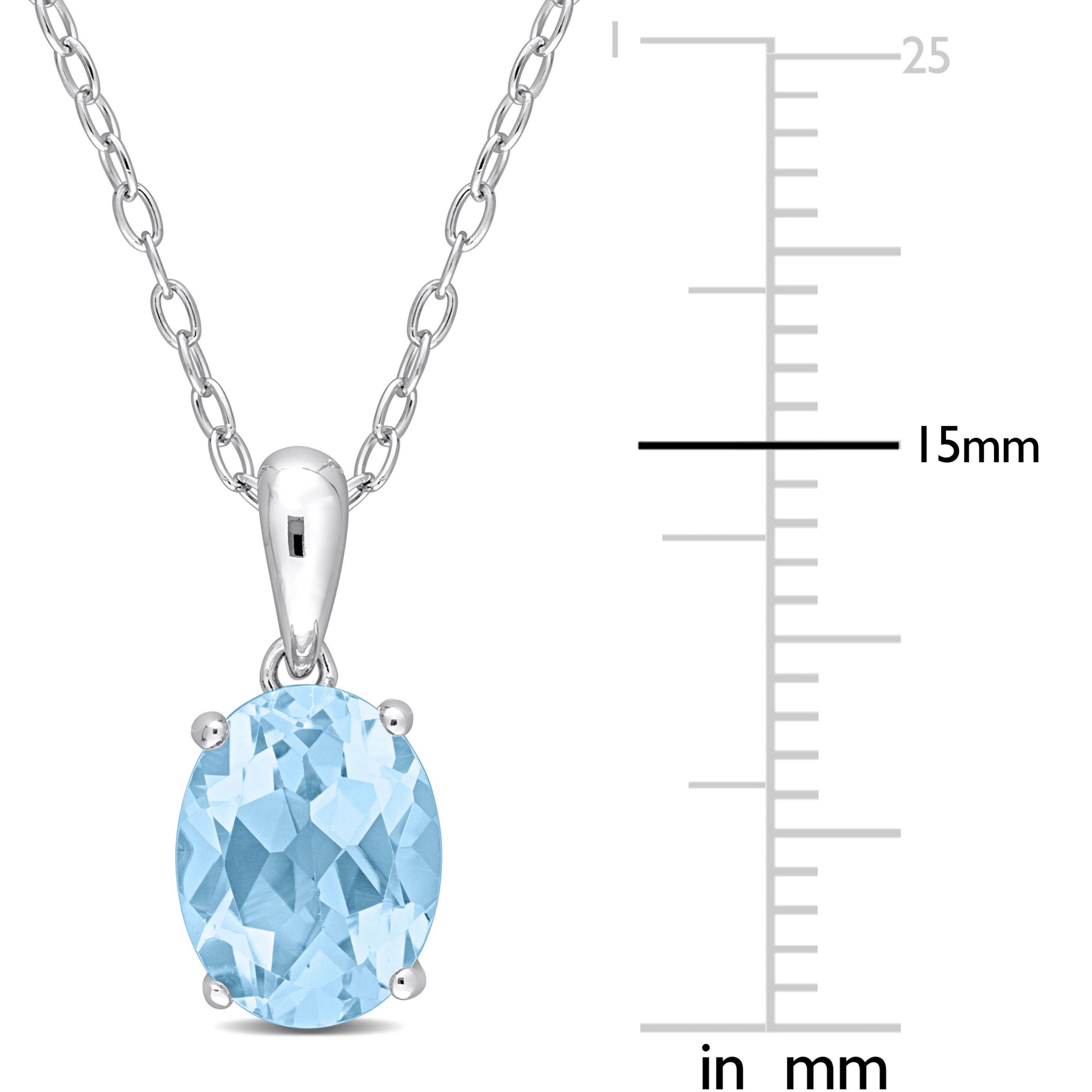 2.5 ct. t.g.w. Sky Blue Topaz Solitaire Pendant with Chain in Sterling Silver