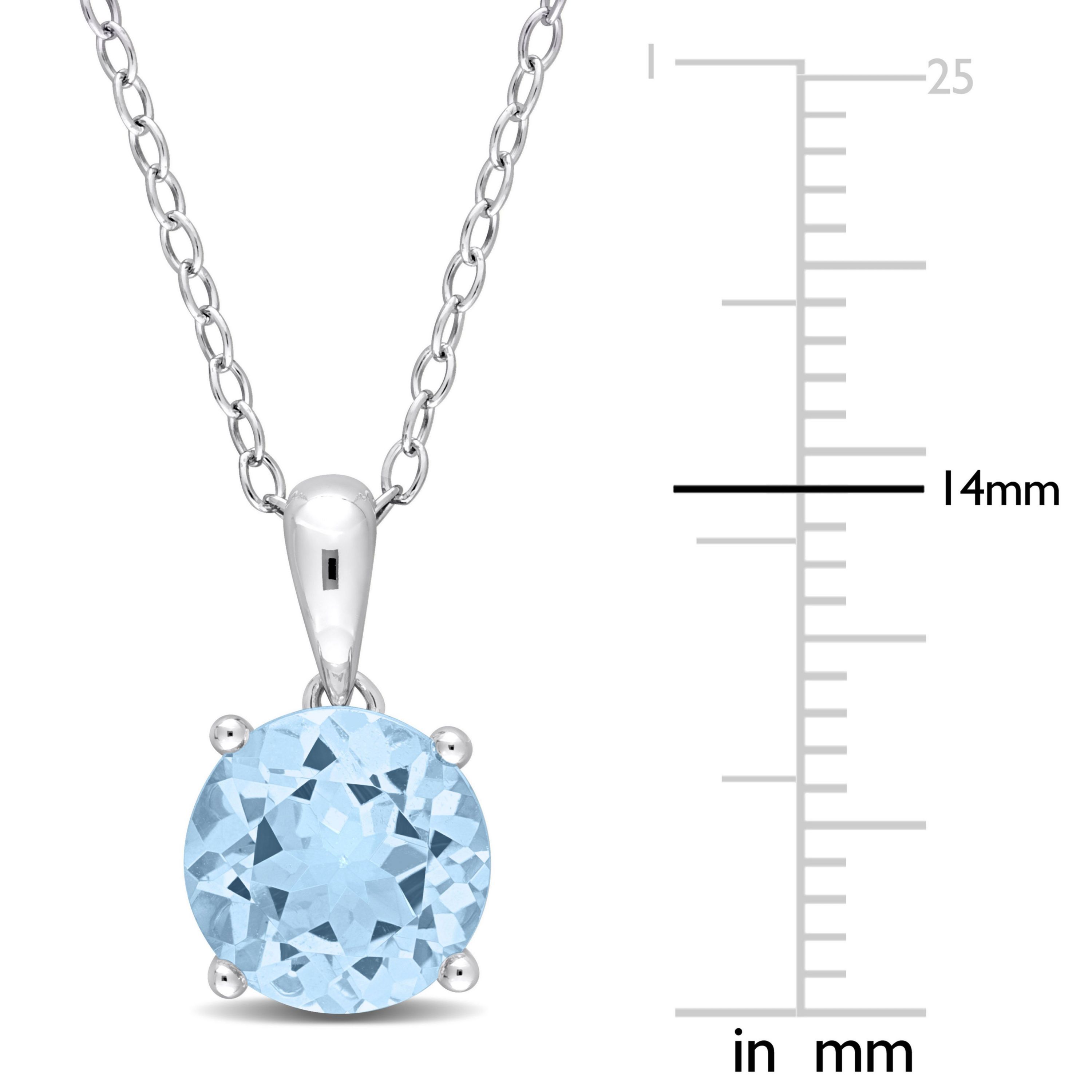 2.35 ct. t.g.w. Sky Blue Topaz Solitaire Pendant with Chain in Sterling Silver