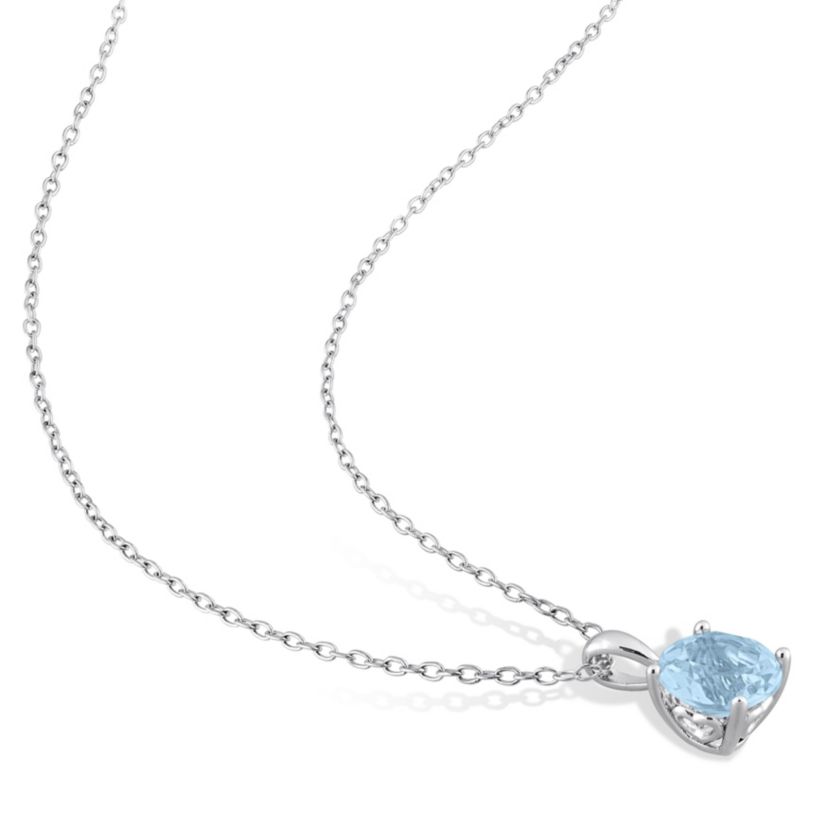 2.35 ct. t.g.w. Sky Blue Topaz Solitaire Pendant with Chain in Sterling Silver
