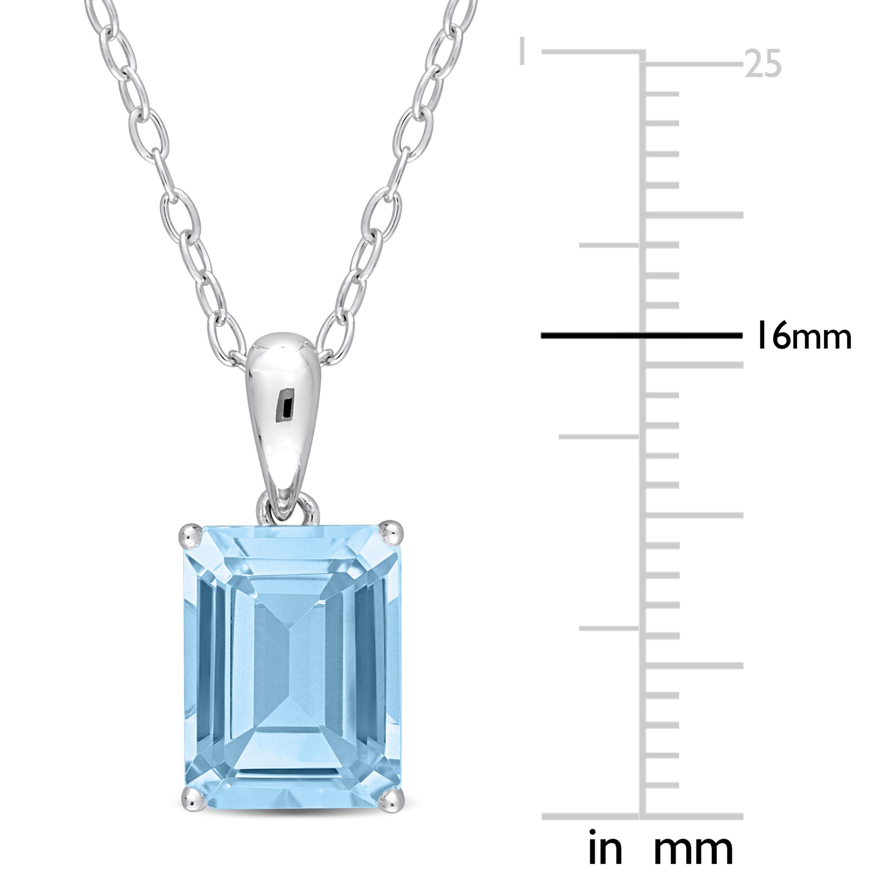 2.75 ct. t.g.w. Sky Blue Topaz Solitaire Pendant with Chain in Sterling Silver