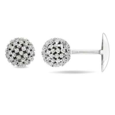 Belk & Co. 1/2 ct. t.w. Diamond Cufflink Pin Sterling Silver | belk