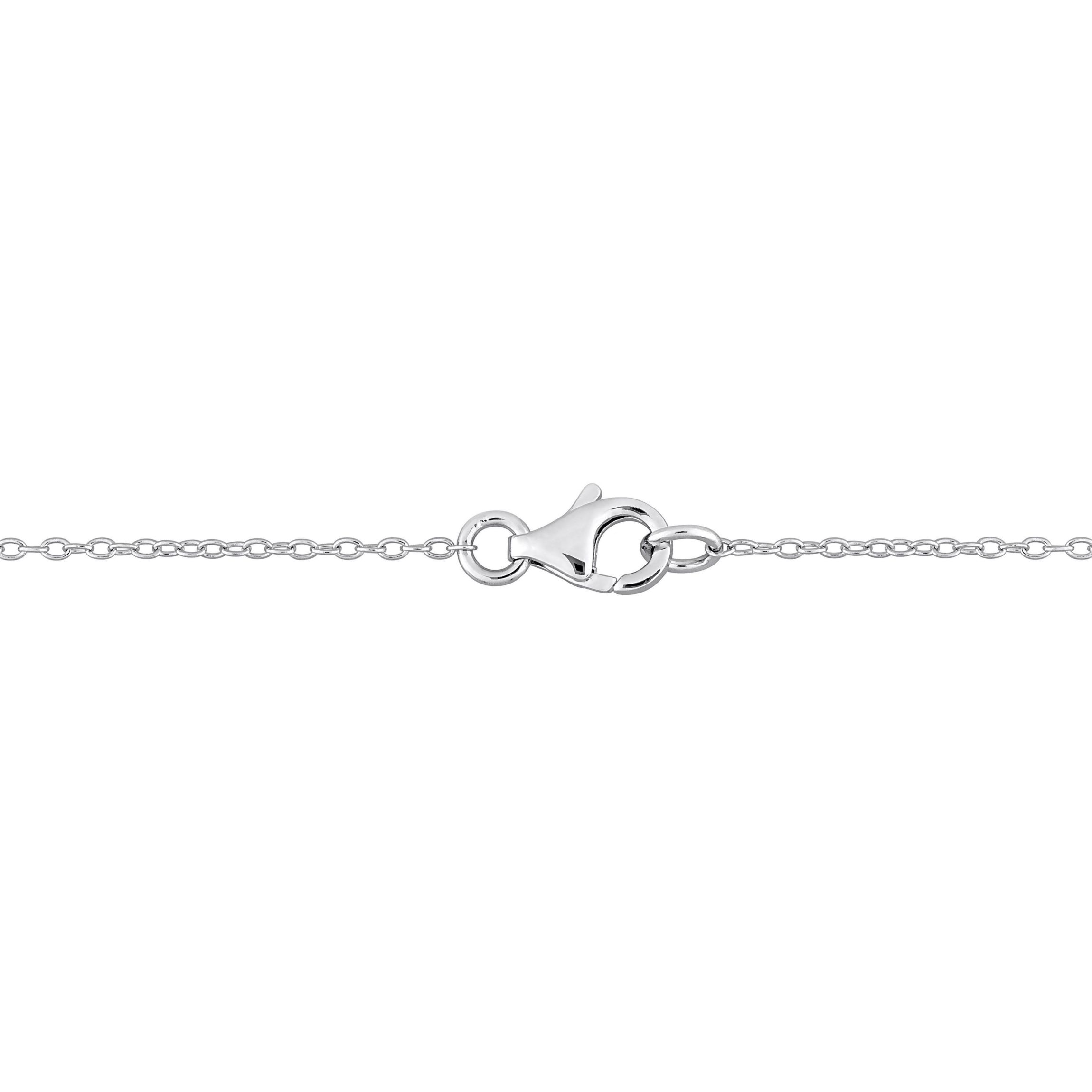 Lab Created Created White Moissanite Necklace in Sterling Silver