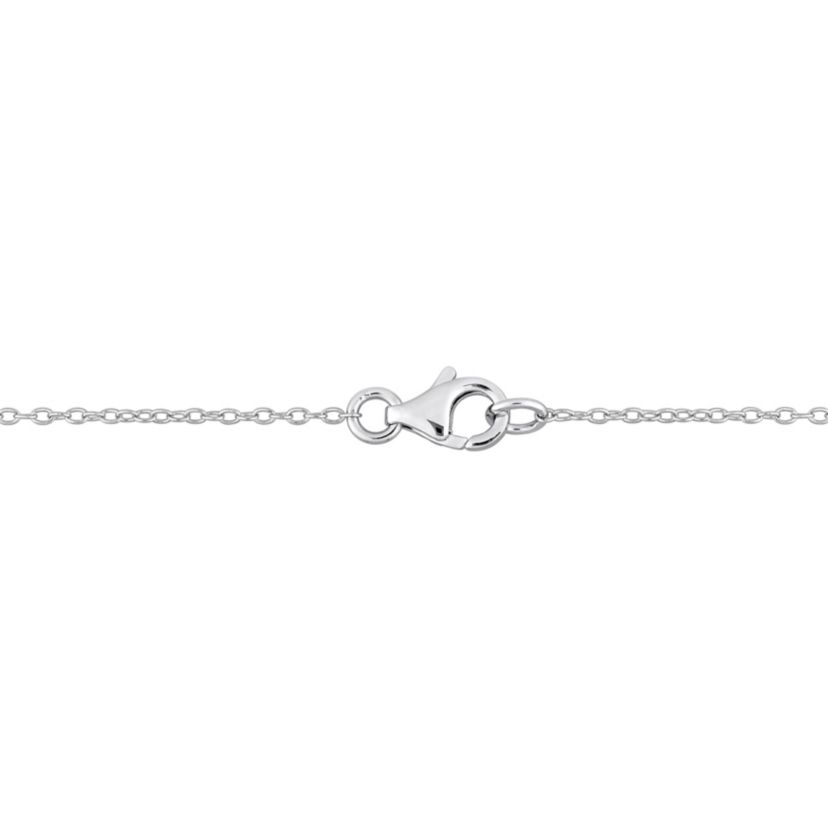 Lab Created Created White Moissanite Necklace in Sterling Silver