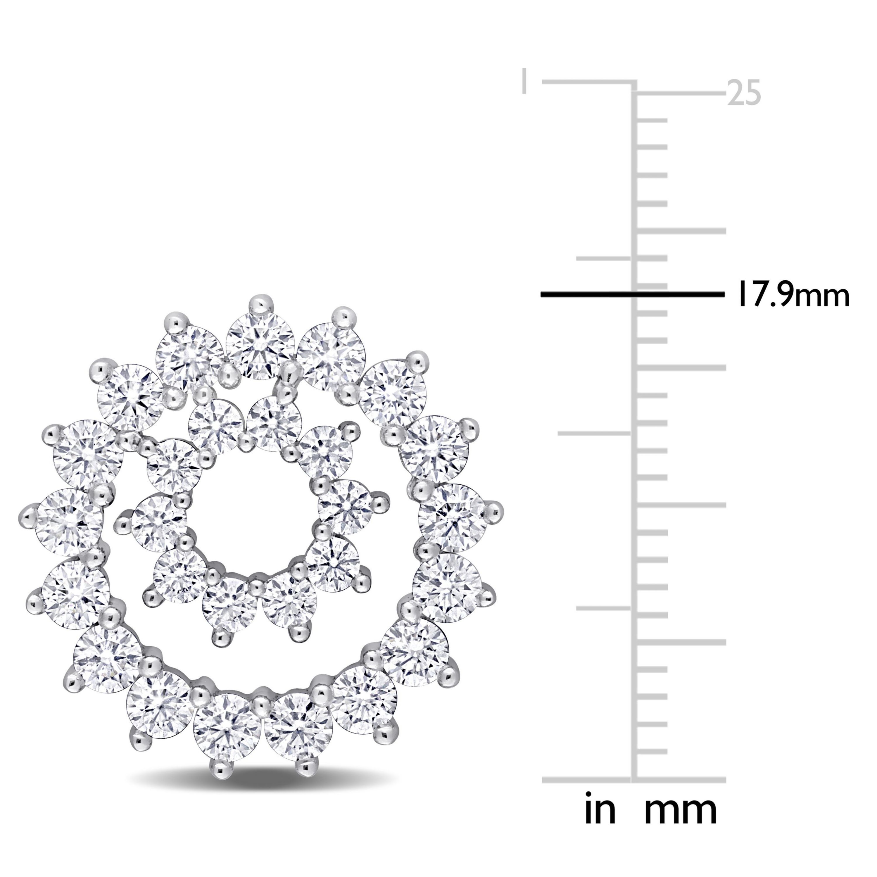 Lab Created Created White Moissanite Stud Earrings in Sterling Silver
