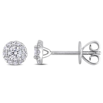Belk & Co 1/3 ct. t.w. Diamond Cluster Stud Earrings in Platinum -  5400426BLK009050