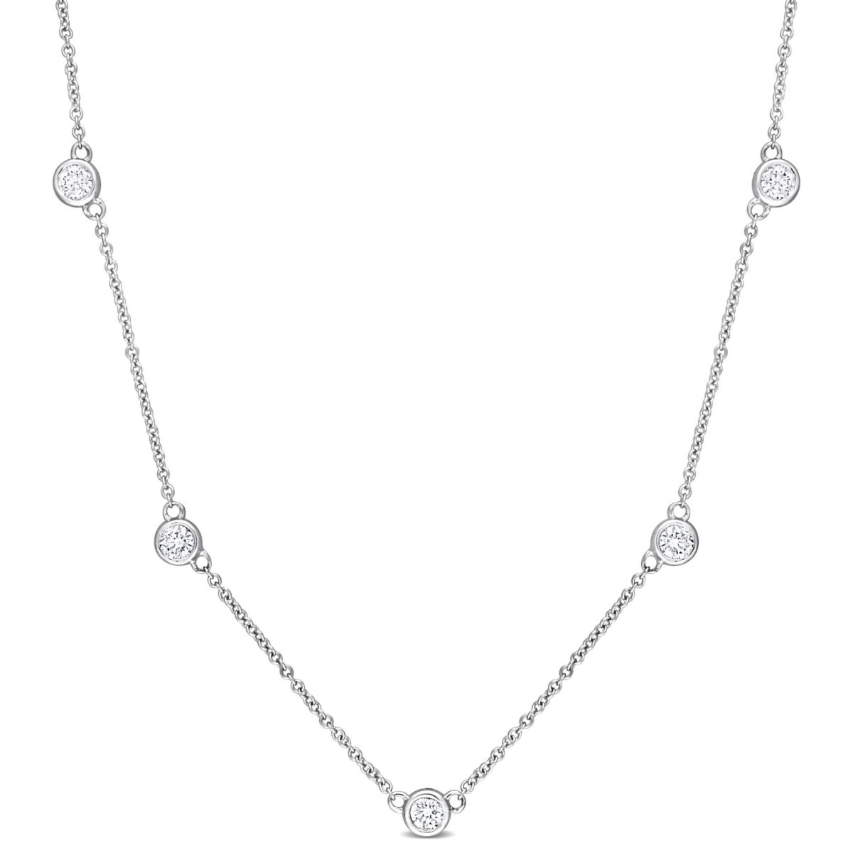 1 ct. t.w. Diamond Station Necklace in Platinum