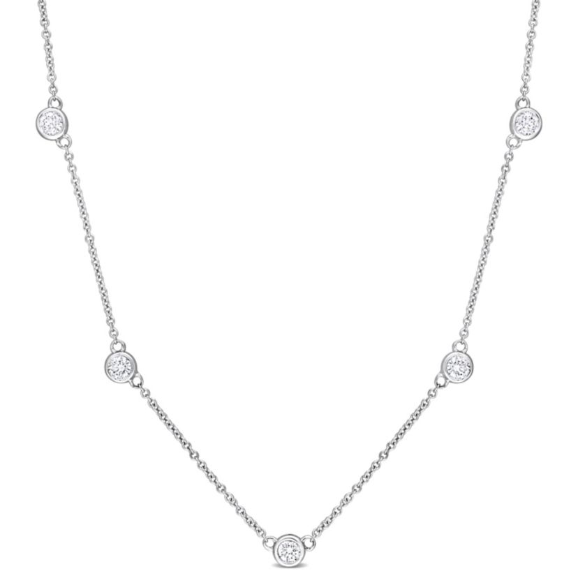 1 ct. t.w. Diamond Station Necklace in Platinum