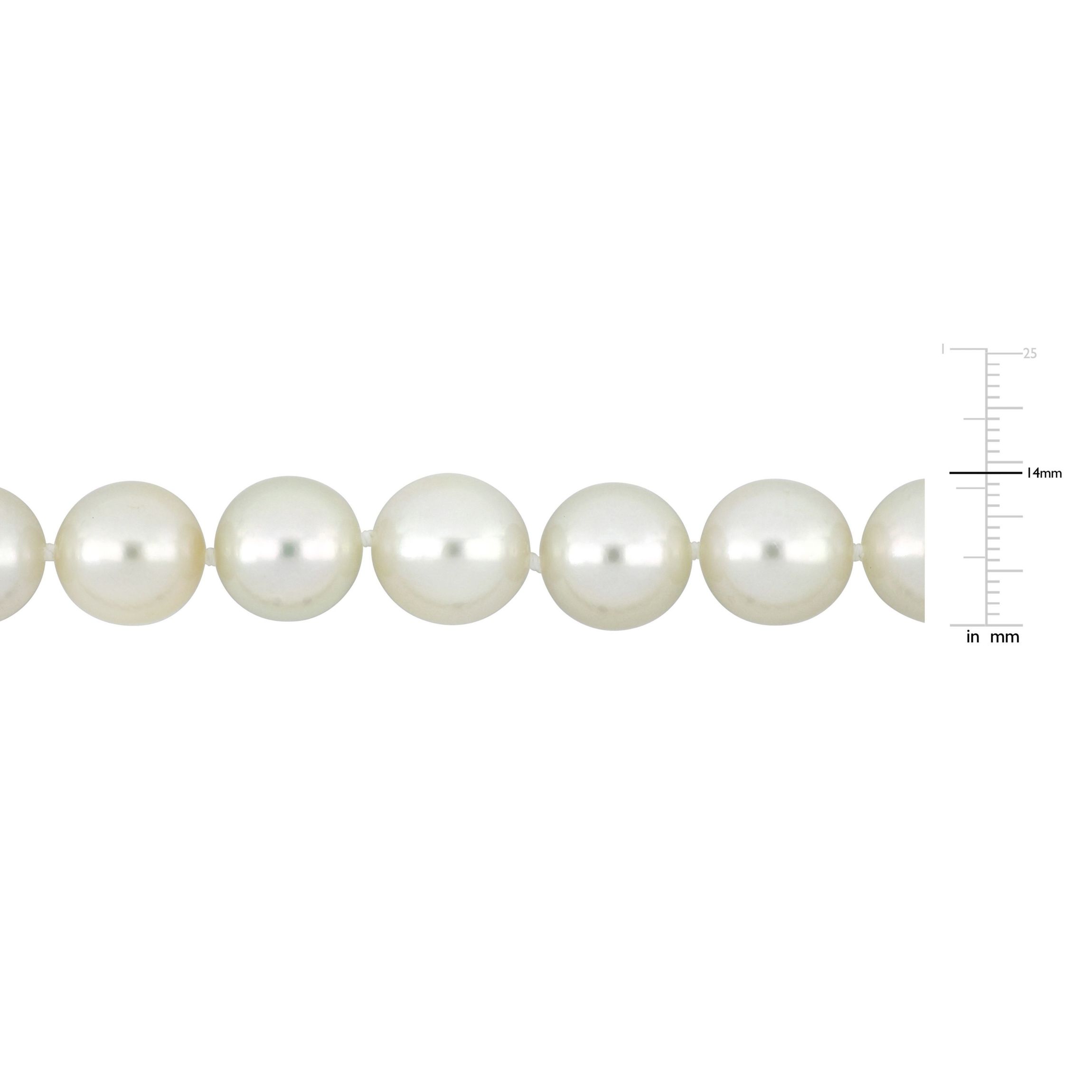 South Sea Pearl and 1 ct. t.w. Diamond Necklace with 14K Yellow Gold Clasp