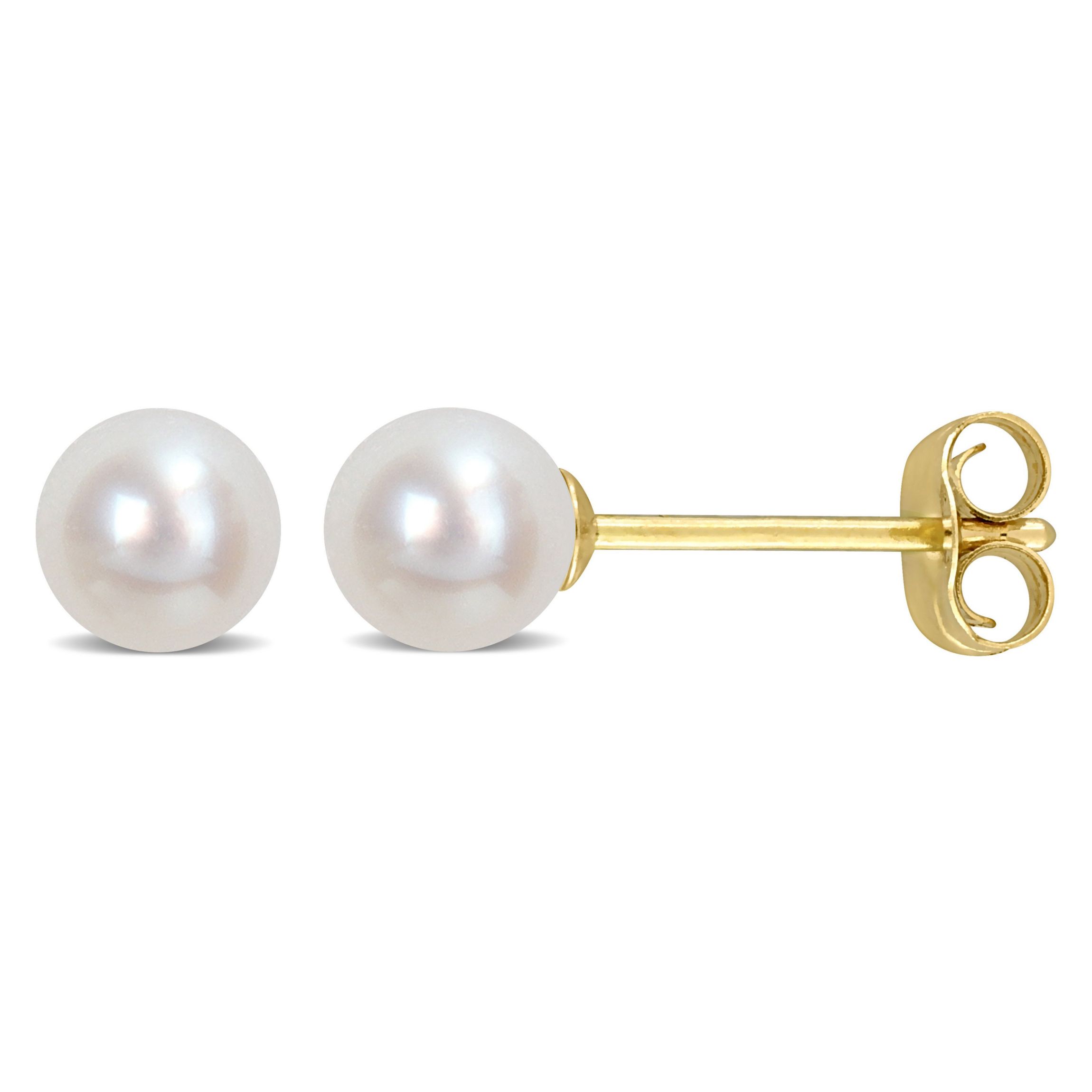 Freshwater Cultured Pearl Earrings in 14K Yellow Gold